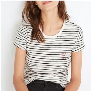 Madewell embroidery top